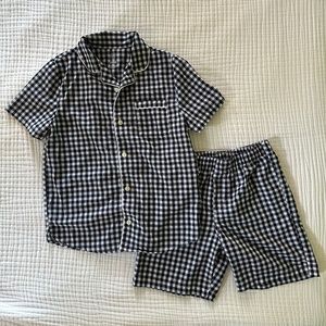 GAP Kids 100% Recycled Gingham PJ Shorts Set - size 8